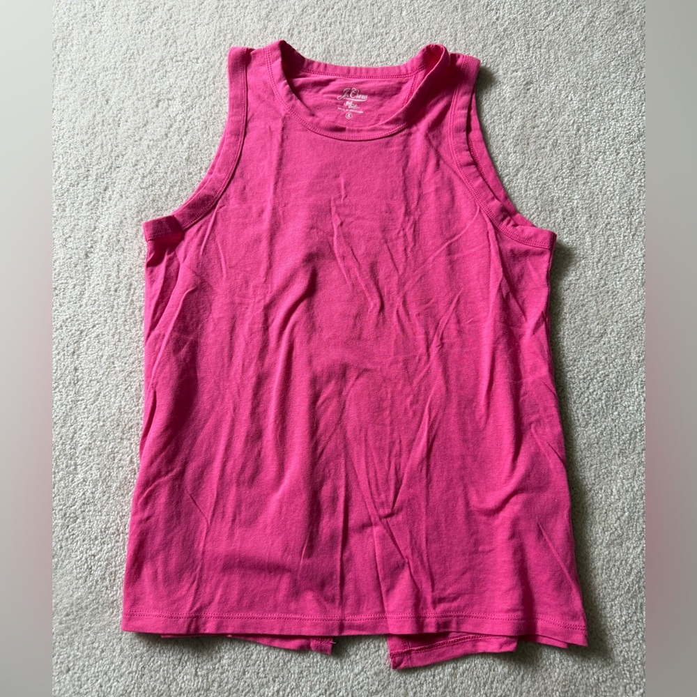 J Crew Women's Pink Tank Top, Open Back